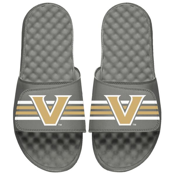 ACXCh Y T_ V[Y Vanderbilt Commodores ISlide Primary Stripes Slide Sandals Gray