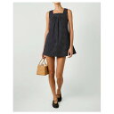 ウィ ウォー ワット レディース ワンピース トップス Women's Square Neck Babydoll Mini Dress Navy multi