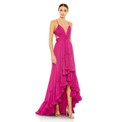 マックダガル レディース ワンピース トップス Women's Ieena Tiered Cut Out Sleeveless Gown Fuchsia マックダガル レディース ワンピース トップス Women's Ieena Tiered Cut Out Sleeveless Gown Fuchsia