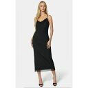 ベベ レディース ワンピース トップス Women's Power Mesh Maxi Slip Dress Black