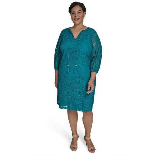 ジェシカハワード レディース ワンピース トップス Plus Size V-Neck Shift Dress Teal ジェシカハワード レディース ワンピース トップス Plus Size V-Neck Shift Dress Teal