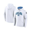 ファナティクス メンズ パーカー・スウェットシャツ アウター Men's North Carolina Tar Heels Arch Logo Pullover Hoodie White