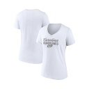 ファナティクス レディース カットソー トップス Women's Carolina Hurricanes White Out V-Neck T-Shirt White