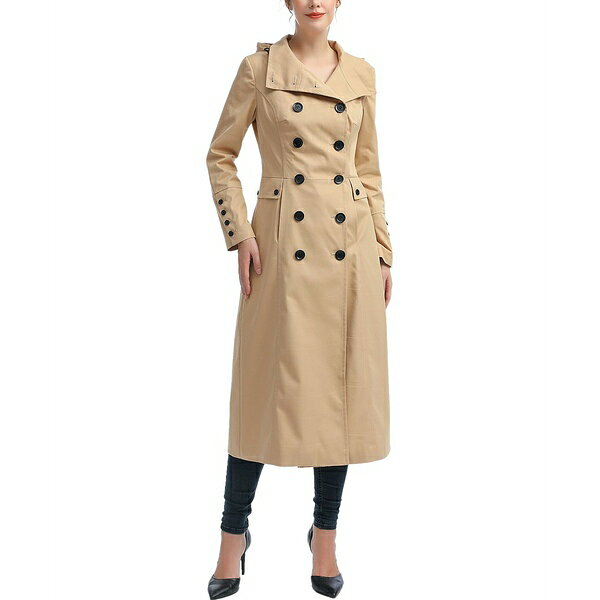 キミ アンド カイ レディース ジャケット&ブルゾン アウター Women's Elana Water Resistant Long Trench Coat Tan