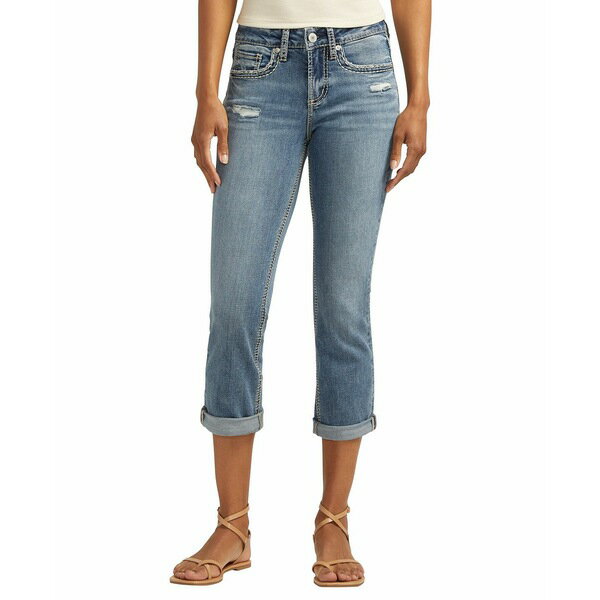 シルバージーンズ レディース デニムパンツ ボトムス Women's Suki Mid Rise Curvy Fit Capri Jeans Indigo