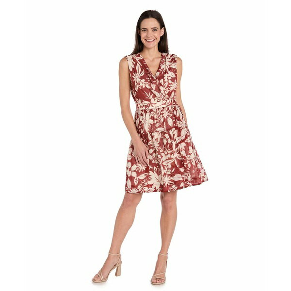 アールアンドエムリチャーズ レディース ワンピース トップス Women's Chiffon Printed Sleeveless Wra..