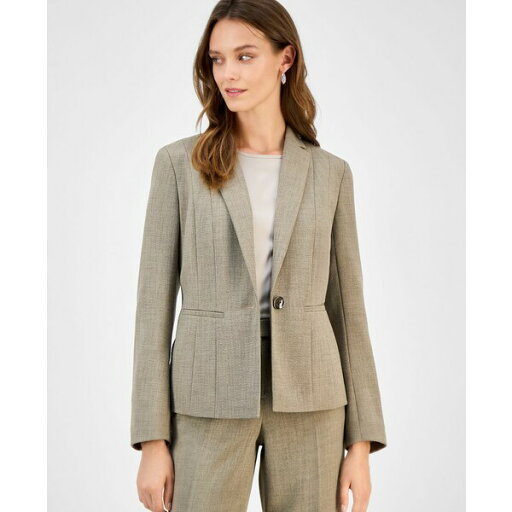 カスパー レディース ジャケット&ブルゾン アウター Women's One Button Notched Collar Blazer, Regular & Petite Cypress Grey カスパー レディース ジャケット&ブルゾン アウター Women's One Button Notched Collar Blazer, Regular & Petite Cypress Grey