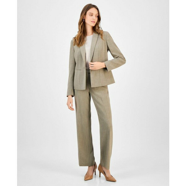 カスパー レディース ジャケット＆ブルゾン アウター Women's One Button Notched Collar Blazer, Regular & Petite Cypress Grey