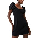 フレンチコネクション レディース ワンピース トップス Women's Whisper Gathered-Sleeve Dress Blackout