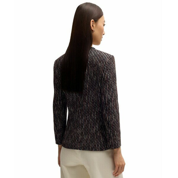 ヒューゴボス レディース ジャケット＆ブルゾン アウター Women's Multicolored Boucle Slim-Fit Blazer Open Misc