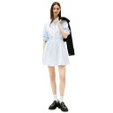 トミーヒルフィガー レディース ワンピース トップス Women's Pinstripe Tie-Back Shirtdress Light Powdery Blue / Stripe