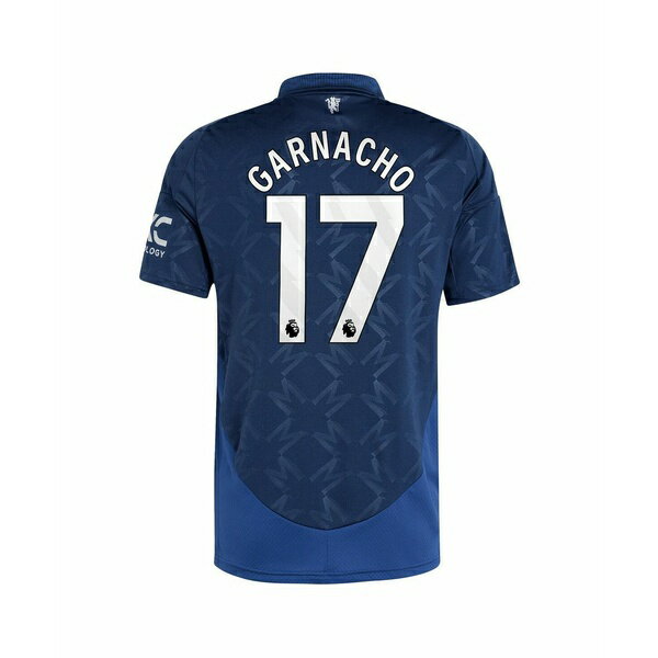 アディダス メンズ シャツ トップス Men's Alejandro Garnacho Navy Manchester United 2024/25 Away Replica Player Jersey Navy