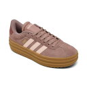 アディダス レディース スニーカー シューズ Women's VL Court Bold Platform Casual Sneakers from Finish Line Warm Clay, Coral
