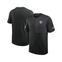 ナイキ メンズ シャツ トップス Men's Black Las Vegas Raiders Sideline UV Performance Coach Shirt Black(4)