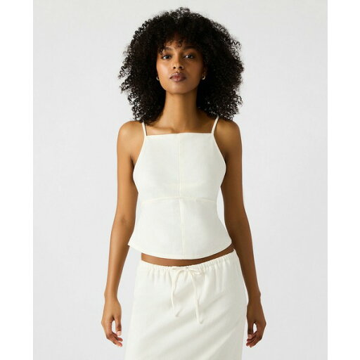 スティーブ マデン レディース カットソー トップス Women's Strappy Teigan Tank Top Ivory スティーブ マデン レディース カットソー トップス Women's Strappy Teigan Tank Top Ivory