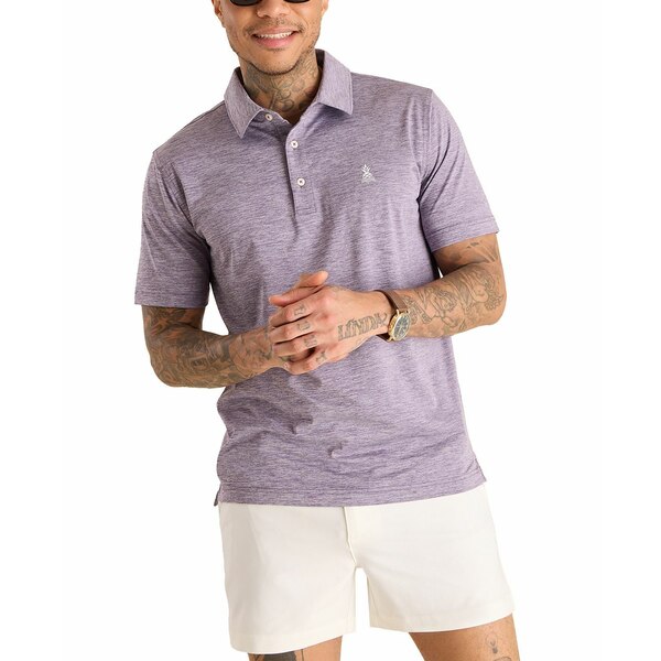 チャビーズ メンズ シャツ トップス Men's The Violet Fiesta Performance Polo Shirt Heather Purple