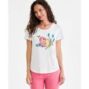 スタイルアンドコー レディース カットソー トップス Women's Graphic Crewneck T-Shirt, Created for Macy's Fruit Graphic(4)