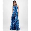 ジュリア ジョーダン レディース ワンピース トップス Women's Sleeveless Maxi Shirtdress Blue Multi