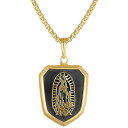 ブロバ メンズ ネックレス・チョーカー アクセサリー Men's Our Lady of Guadalupe Two-Tone Sterling Silver Pendant Necklace, 24