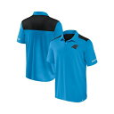 ファナティクス メンズ シャツ トップス Men's Blue/Black Carolina Panthers Color Block Polo Shirt Blue, Black