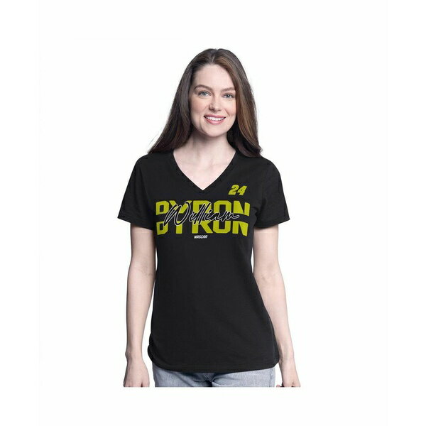 カールバンクス レディース カットソー トップス Women'sBlack William Byron Batter Up V-Neck T-Shirt Black