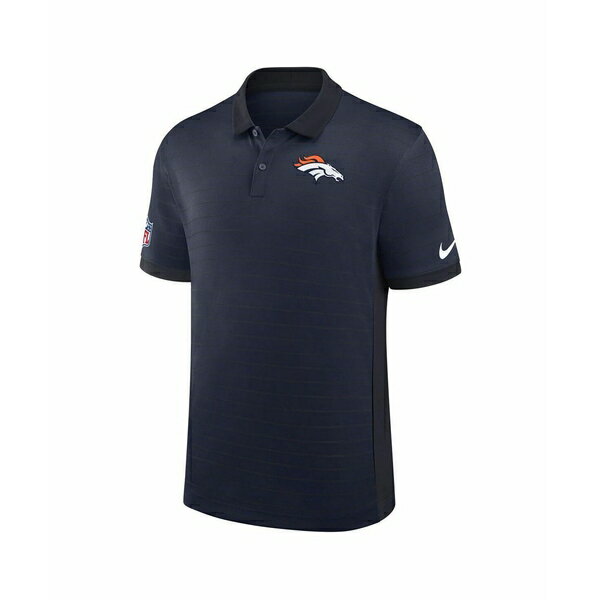 ナイキ メンズ シャツ トップス Men's Navy Denver Broncos Sideline Victory Stripe Performance Polo Shirt Navy