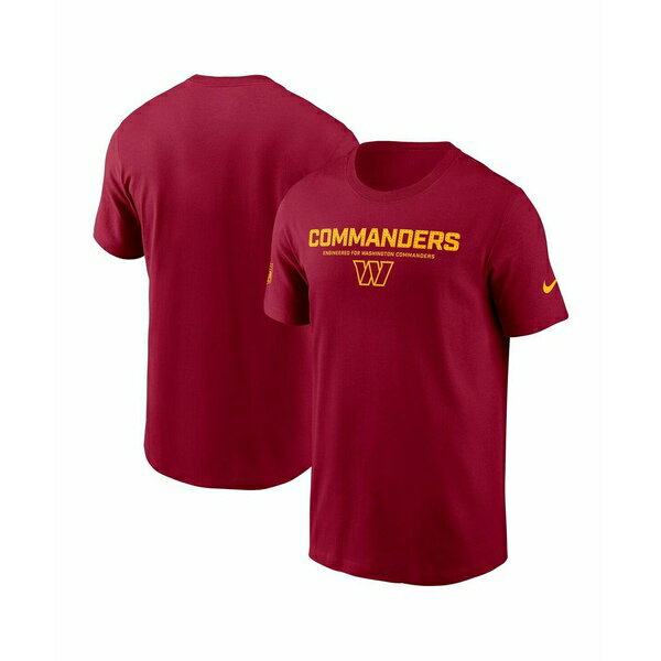�ʥ��� ��� ����� �ȥåץ� Men's Burgundy Washington Commanders Sideline Performance T-Shi...