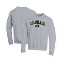 チャンピオン メンズ パーカー・スウェットシャツ アウター Men'sHeather Gray Colorado Buffaloes Arch Over Log...