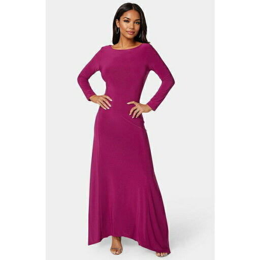 ベベ レディース ワンピース トップス Women's Jersey Cowl Back Maxi Dress Fuchsia ベベ レディース ワンピース トップス Women's Jersey Cowl Back Maxi Dress Fuchsia