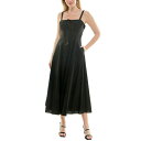 テイラー レディース ワンピース トップス Women's Tie-Front Sleeveless Fit & Flare Dress Onyx