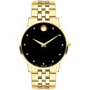 モバド メンズ ブレスレット・バングル・アンクレット アクセサリー Unisex Swiss Museum Classic Diamond (1/20 ct. t.w.) Gold PVD Stainless Steel Bracelet Watch 40mm Gold