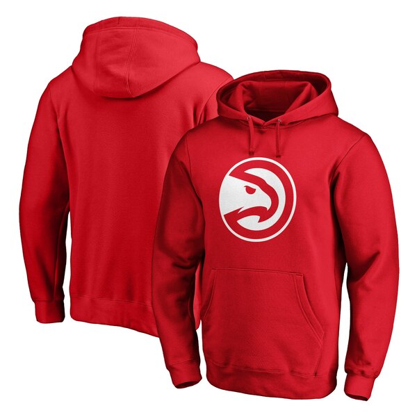 ファナティクス メンズ パーカー・スウェットシャツ アウター Atlanta Hawks Fanatics Branded Icon Primary Logo Fitted Pullover Hoodie Red