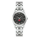 uo fB[X rv ANZT[ Wisconsin Badgers Bulova Women's Corporate Collection Stainless Steel Watch Black