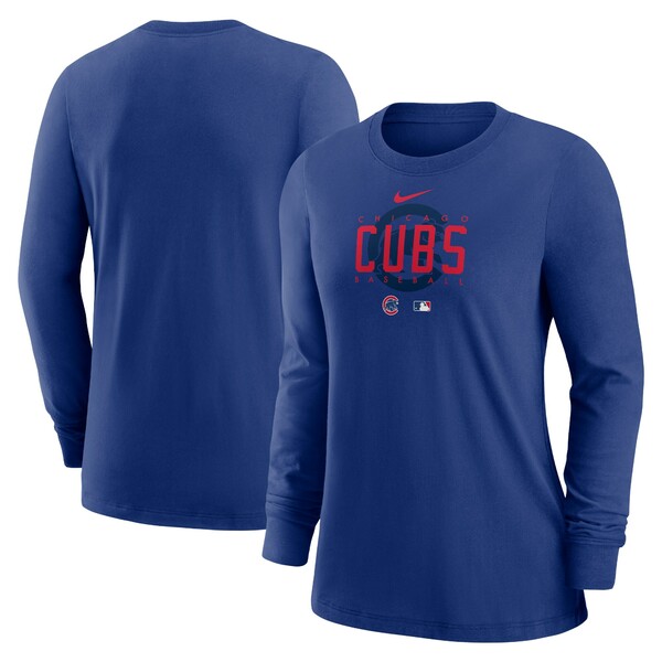 ナイキ レディース Tシャツ トップス Chicago Cubs Nike Women's Authentic Collection Legend Performance Long Sleeve TShirt Royal