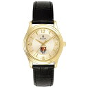 ブロバ レディース 腕時計 アクセサリー Buffalo State Bengals Bulova Women's Stainless Steel Watch with Leather Band Gold/Black