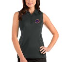 アンティグア レディース ポロシャツ トップス Boise State Broncos Antigua Women's Tribute Sleeveless Polo Charcoal