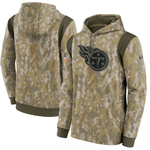 ナイキ メンズ パーカー・スウェットシャツ アウター Tennessee Titans Nike 2021 Salute To Service Performance Pullover Hoodie Camo