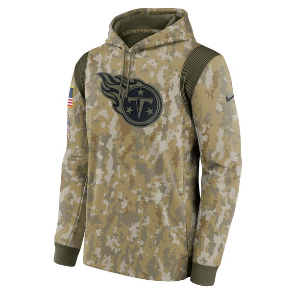 ナイキ メンズ パーカー・スウェットシャツ アウター Tennessee Titans Nike 2021 Salute To Service Performance Pullover Hoodie Camo