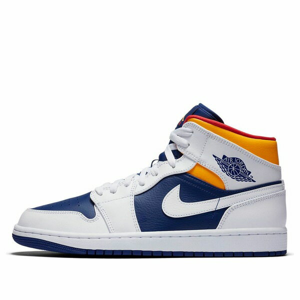 Air Jordan ジョーダン メンズ スニーカー 【Air Jordan 1 Mid 'White Deep Royal Blue' 554724-131】 サイズ US_8(26.0cm)