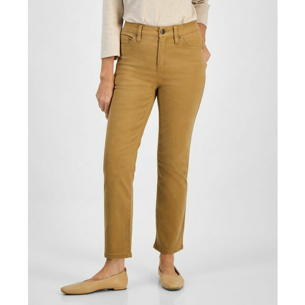 スタイルアンドコー レディース デニムパンツ ボトムス Petite High Rise Natural Straight-Leg Jeans,..