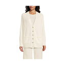 ランズエンド レディース ニット&セーター アウター Women's Drifter Varsity Vneck Relaxed Cardigan Sweate...