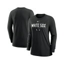 ナイキ レディース カットソー トップス Women's Black Chicago White Sox Authentic Collection Legend Performance Long Sleeve T-shirt Black