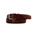 ジョンストンアンドマーフィー メンズ ベルト アクセサリー Men's Double Leather Belt Cognac Vegetable-Tanned ...