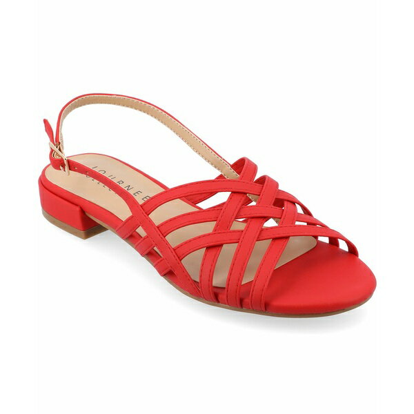 ジャーニーコレクション レディース サンダル シューズ Women's Cassandra Woven Slingback Flat Sanda..