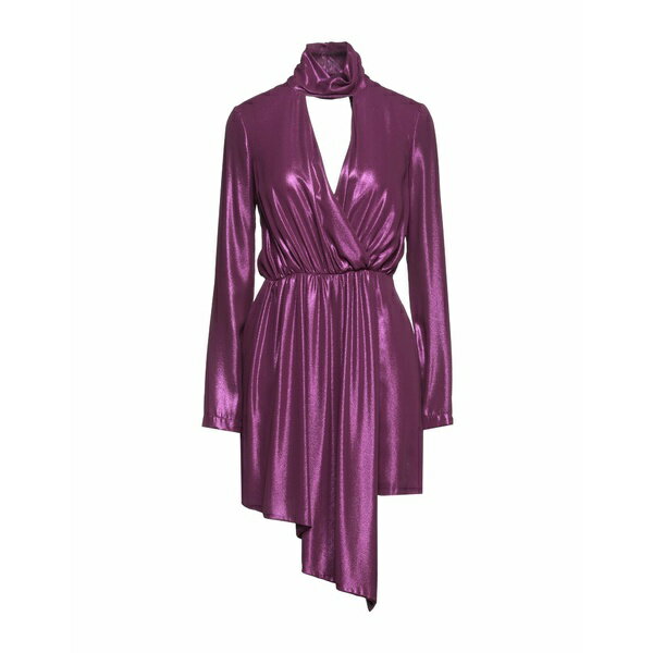 【送料無料】 ピンコ レディース ワンピース トップス Mini dresses Purple(4)
