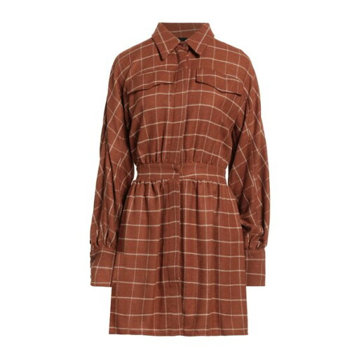 【送料無料】 フェデリカ・トシ レディース ワンピース トップス Mini dresses Brown 【送料無料】 フェデリカ・トシ レディース ワンピース トップス Mini dresses Brown