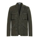 ボリオリ メンズ ジャケット＆ブルゾン アウター Suit jackets Military green