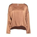 【送料無料】 ランストン レディース Tシャツ トップス Tops Brown