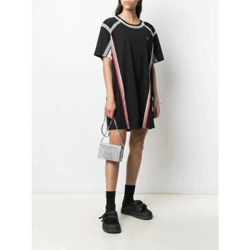 コッホ レディース ワンピース トップス ストライプ Tシャツワンピース Black