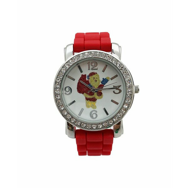 オリビアプラット レディース 腕時計 アクセサリー Bright Red Merry Christmas Silicone Band Themed Women Watch Bright red